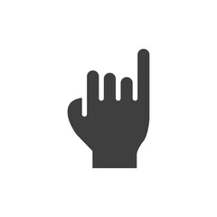 Promise glyph icon. Simple solid style. Finger, gesture, little, communication concept. Black and white symbol. Vector illustration isolated. SVG