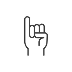 Promise line icon. Simple outline style. Finger, gesture, little, communication concept. Black and white symbol. Vector illustration isolated. SVG