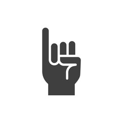 Promise glyph icon. Simple solid style. Finger, gesture, little, communication concept. Black and white symbol. Vector illustration isolated. SVG
