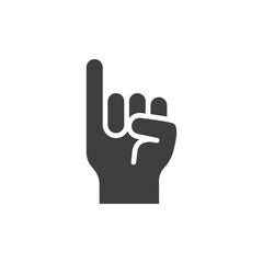Promise glyph icon. Simple solid style. Finger, gesture, little, communication concept. Black and white symbol. Vector illustration isolated. SVG