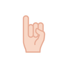 Promise icon. Simple flat, filled outline style. Finger, gesture, little, communication concept. Color symbol. Vector illustration isolated. SVG