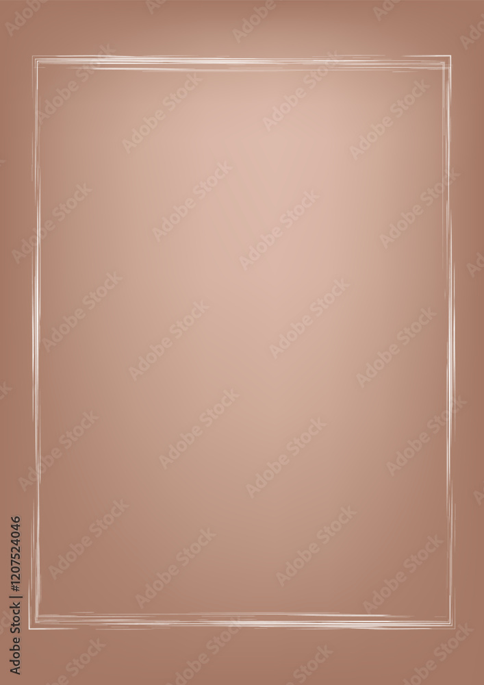 Poster brown gradient background. abstract mocha mousse gradation textured template with frame . monochrome