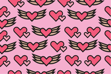 Valentine Pattern Background for packaging.  Love or heart shape pattern