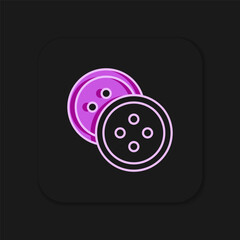 Filled outline Sewing button for clothes icon isolated on black background. Clothing button. Flat filled outline style with shadow. Vector