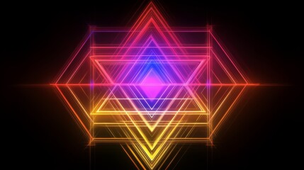 Fototapeta premium Vibrant Geometric Light Pattern Abstract Background