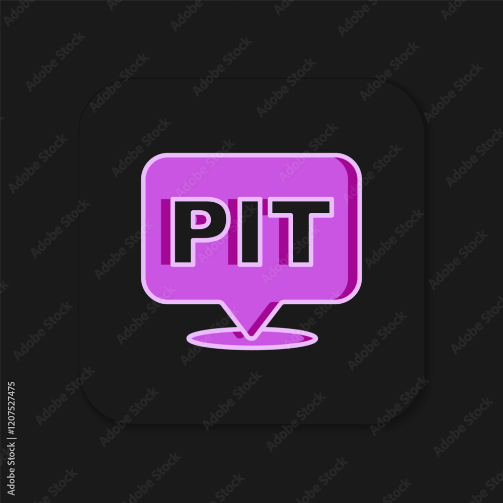 Poster filled outline pit stop icon isolated on black background. flat filled outline style with shadow. ve