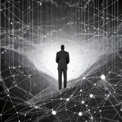 Obraz premium global information nerwork protection concept