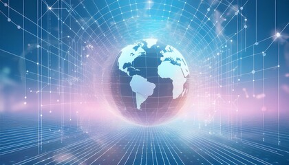 Naklejka premium global information nerwork protection concept