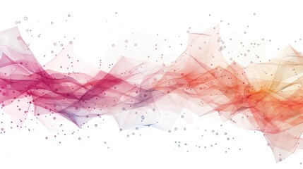 Colorful Abstract Digital Wave with Geometric Shapes