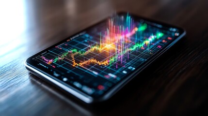 Sleek crypto wallet showcasing tax integration with advanced analytics on a smartphone display