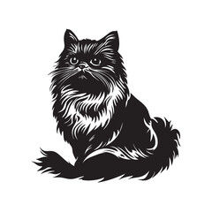 illustration of a persian cat