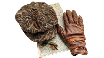 Leather Driving Gloves on transparent background.PNG