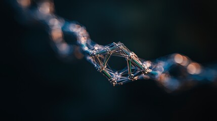 Futuristic Geometric Mesh Network  Abstract Connectivity Concept