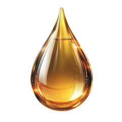 A drop of oil is shown in a glass. Transparent Png. Generative Ai.