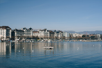 view of Geneva from the lake