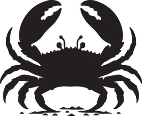 Crab standing logo silhouette design vector art illustration