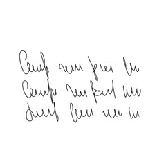 Handwritten scribble poem letter. Freehand text verse note. Unreadable doodle rough draft write by pen isolated on white background. Illegible cursive script message. Vector hand drawn illustration.