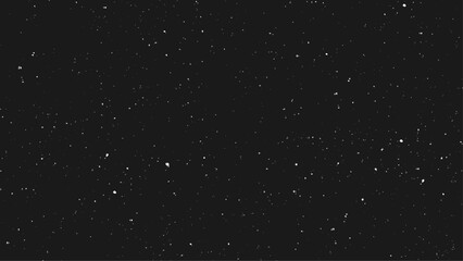 Snowstorm texture. Bokeh lights on black background, shot of flying snowflakes in the air