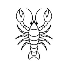 Lobster Silhouette Vector Illustration Design