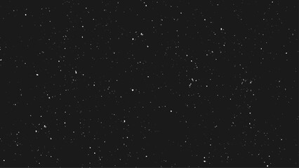 Distressed white grainy texture. Dust overlay textured. Grain noise particles. Snow effects pack. Rusted black background. Vector illustration