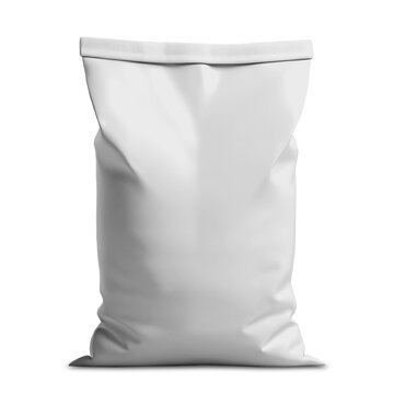 Plastic Bag Mockup, 25 kg Bag Mockup, Sand bag or white plastic canvas sack for rice or agriculture product