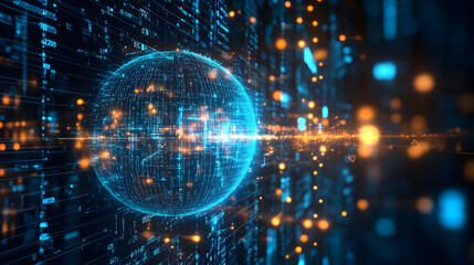 Obraz premium Data science analytics and big data technology concept