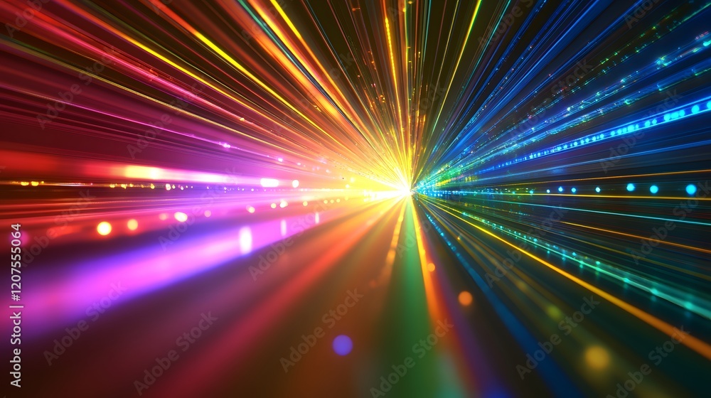 Wall mural light diffraction and color patterns