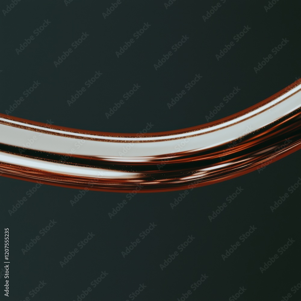 Poster abstract gold metallic curve 3d render luxury background shiny texture