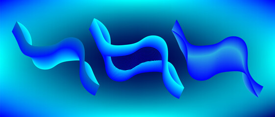 Abstract template with modern  wave design colorful digital line art background blend illustration wallpaper for design