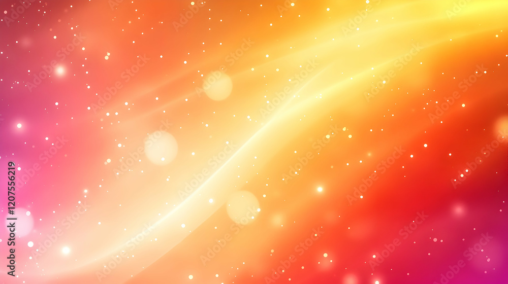 Aufkleber a colorful abstract gradient blending seamlessly from warm to cool tones, illuminated by soft glowin