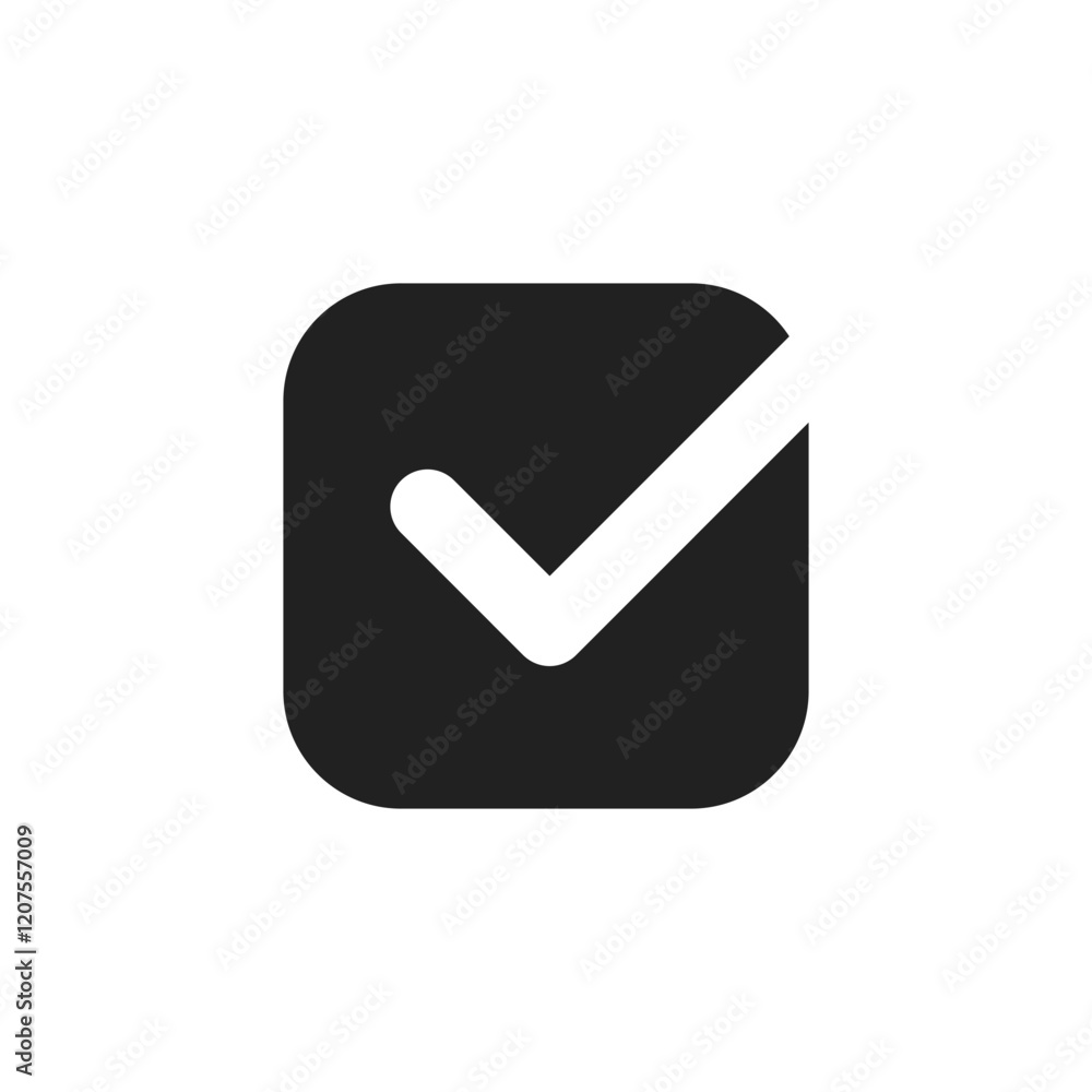 Aufkleber this stylized checkmark icon is a sleek and sophisticated representation of approval and confirmatio