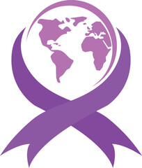 world cancer day illustration in flat design style