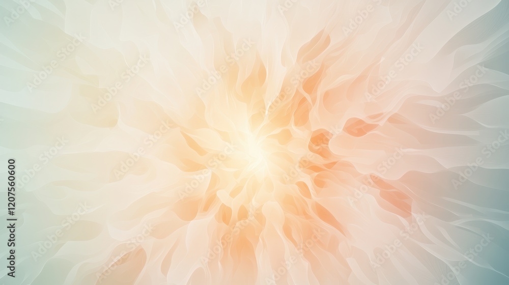 Poster bright sunburst background texture with soft, flowing rays radiating outward, creating warm and invi