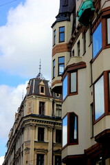 Fototapeta premium old houses in the city