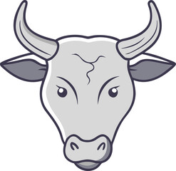 Clean Line Art Cow Vector for Marketing and Education