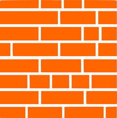 Brown brick Wall Icon Vector Silhouette Art