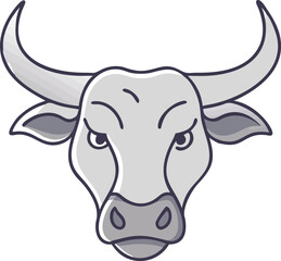 Simple and Friendly Cow Illustration for Versatile Use