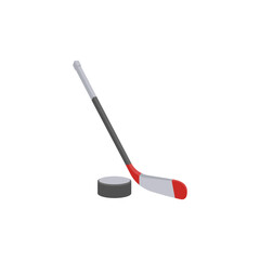 Ice Hockey Stick,  Sport Equipment Vector Illustration Isolated