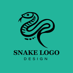 Black Tribal Snake Tattoo Design Vector Art with Intricate Details and Smooth Curves, Perfect for Logos, Stickers, and Artistic Projects

