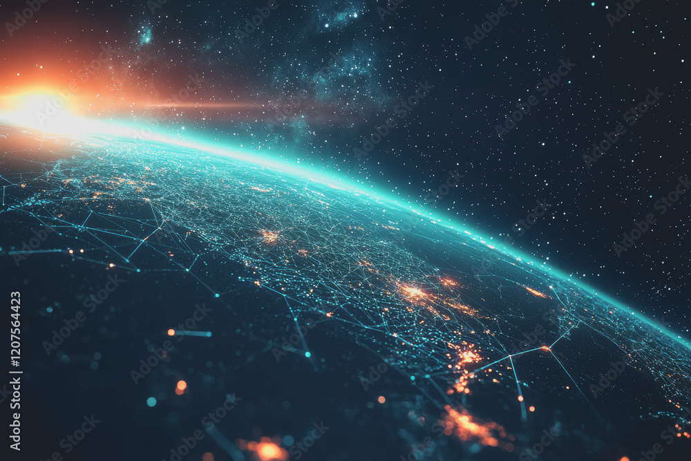 Poster high-resolution view of earth from space showcasing continents and clouds in a stunning perspective 