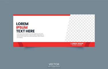 Cover marketing or Webinar business conference social media banner template or web banner, header design template