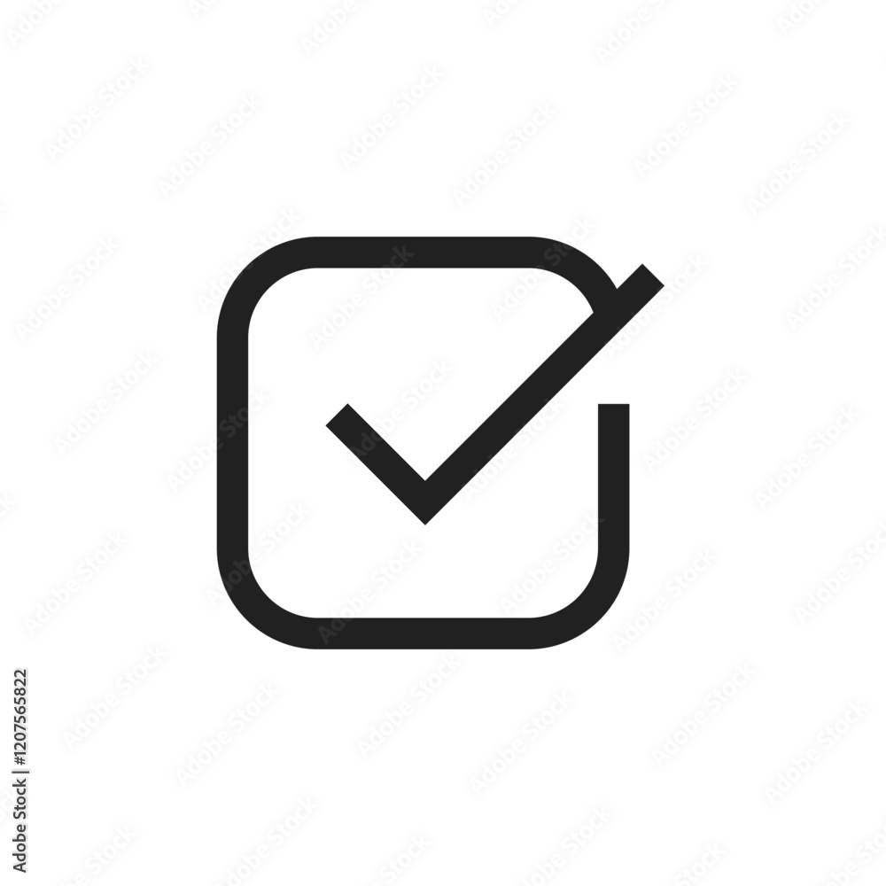 Poster this sleek and modern checkmark icon effectively represents a sense of approval and verification. it