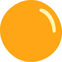 
Raw egg yolk icon.
Whole yellow raw egg yolk flat icon vector.
Transparent background.