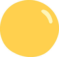 
Raw egg yolk icon.
Whole yellow raw egg yolk flat icon vector.
Transparent background.