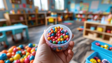 Colorful Beads in a Classroom Setting: Playful Learning and Early Childhood Education