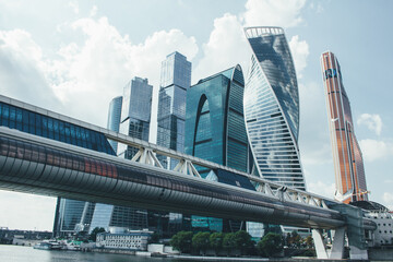 Obraz premium Moscow International Business Center or Moscow-City skyscraper 