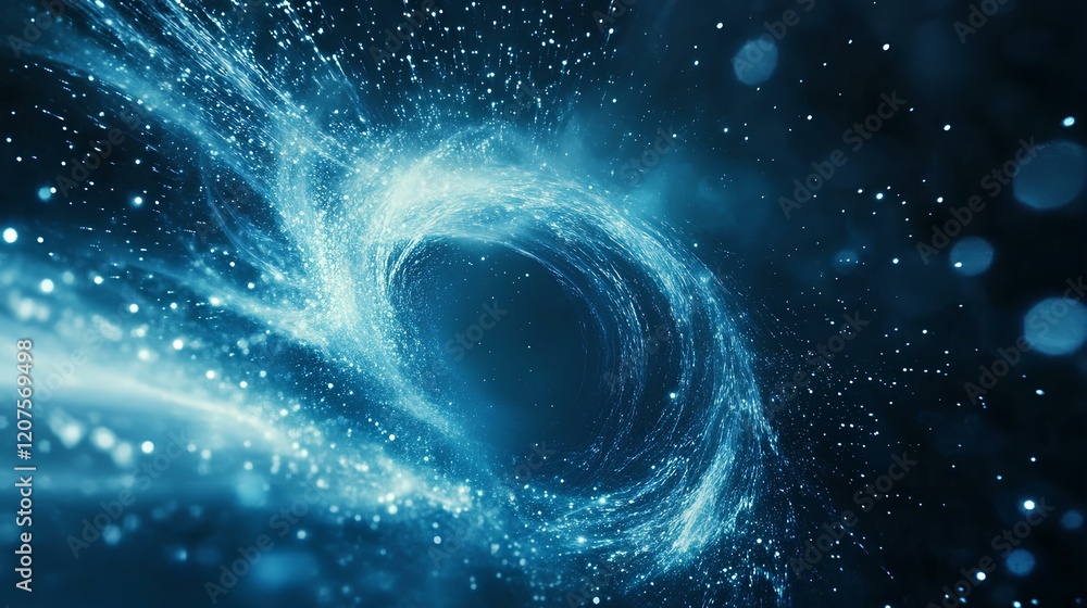 Poster blue light digital abstract wave technology background with dynamic futuristic effect.
