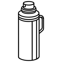 Thermos Flask Vector Sketch