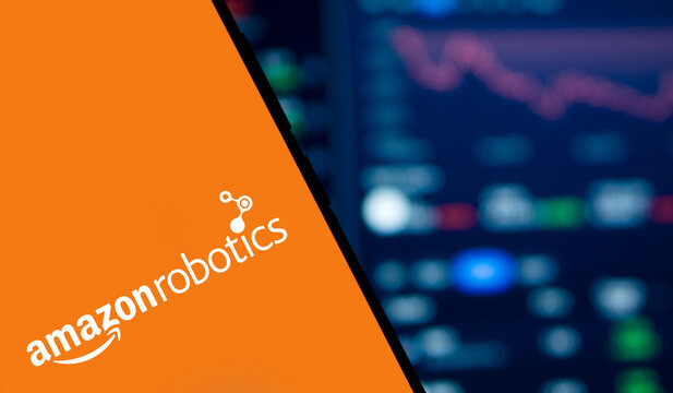Dhaka, Bangladesh- 20 Jan 2025: amazon robotics logo is displayed on smartphone. Amazon Robotics  is a manufactures mobile robotic fulfillment systems.