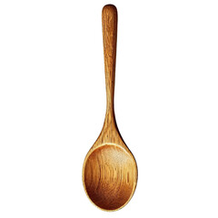 wooden empty spoon for cooking in png format. new large spoon made of wood on a transparent background